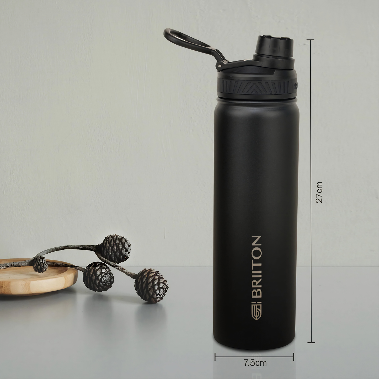 Insulated Stainless Steel Water Bottle With Spout Lid