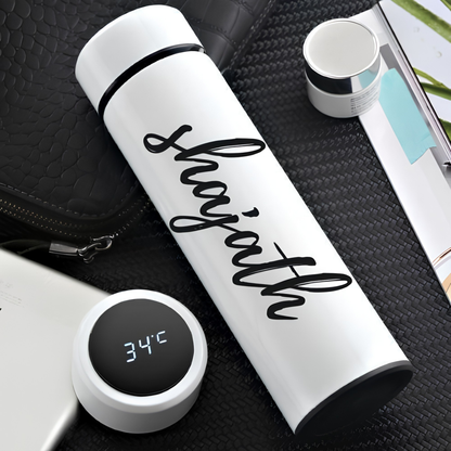 LED Temperature Display Bottle (White)